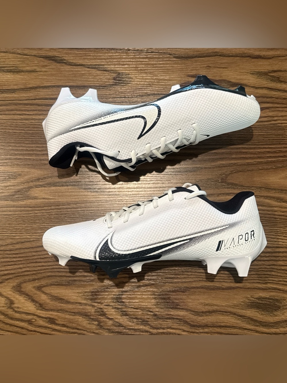 Size 11 Nike Vapor Edge Speed 360 White/Black Football Cleats CD0082-100
